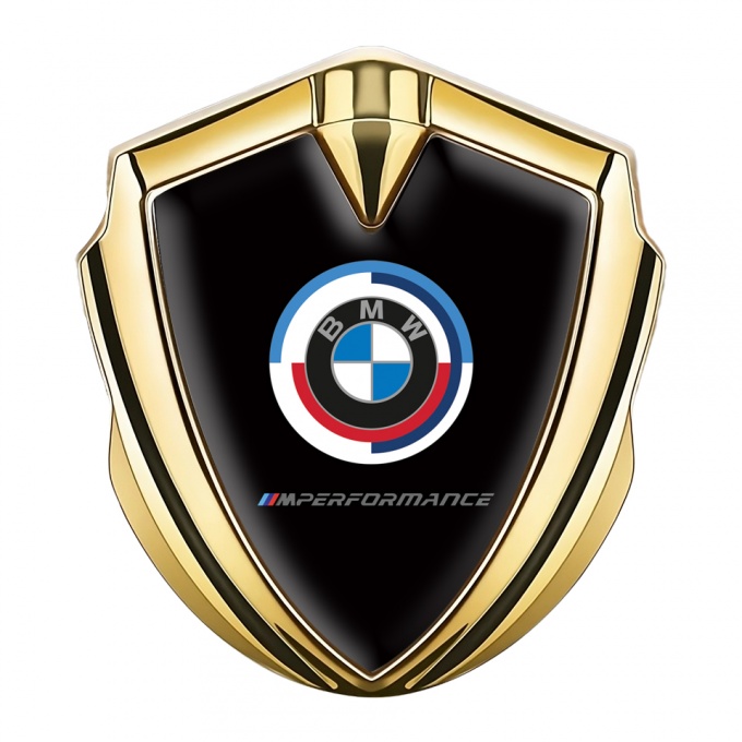 BMW Trunk Emblem Badge Gold Black Base M Performance Edition