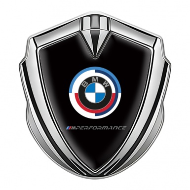 BMW Trunk Emblem Badge Silver Black Base M Performance Edition