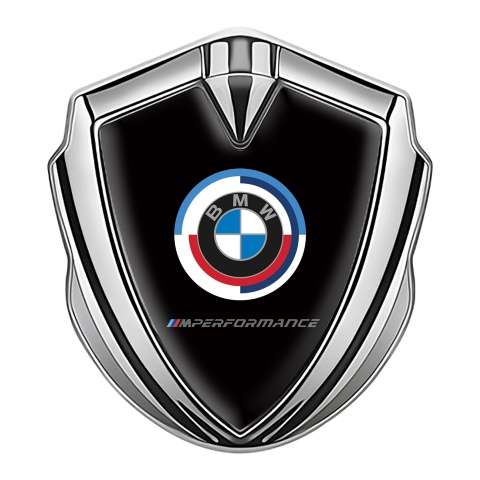 BMW Trunk Emblem Badge Silver Black Base M Performance Edition