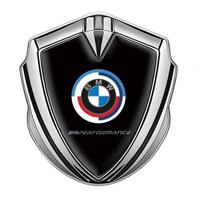 BMW Trunk Emblem Badge Silver Black Base M Performance Edition
