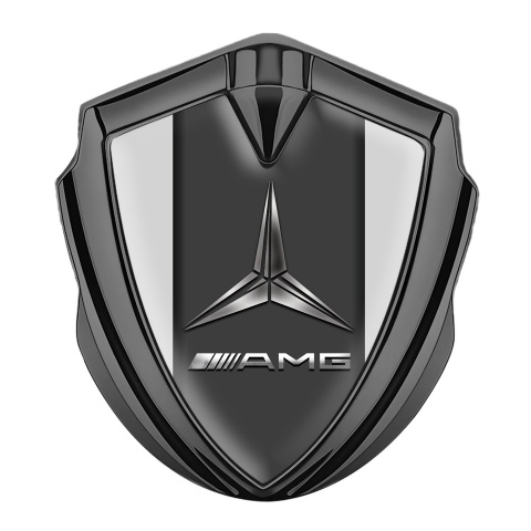 Mercedes AMG Trunk Metal Emblem Badge Graphite Grey Base Center Pilon