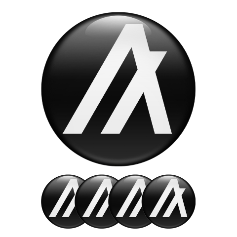Algo Algorand Crypto Silicone Stickers Black