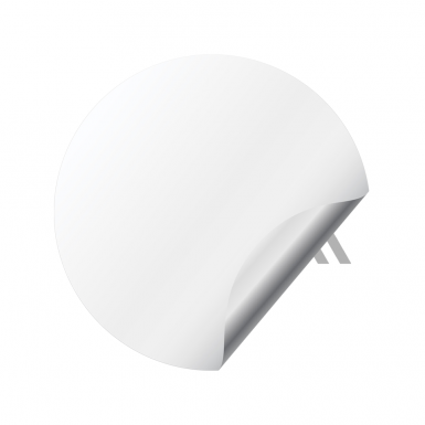 Algo Algorand Crypto Domed Stickers White