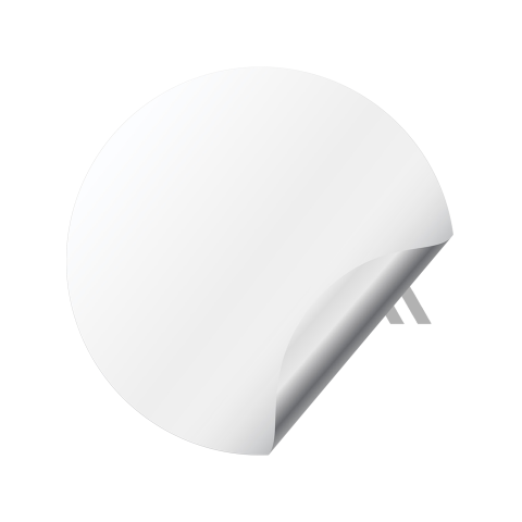 Algo Algorand Crypto Domed Stickers White