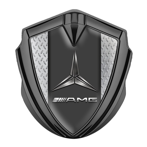 Mercedes AMG Bodyside Badge Self Adhesive Graphite Metal Floor Base