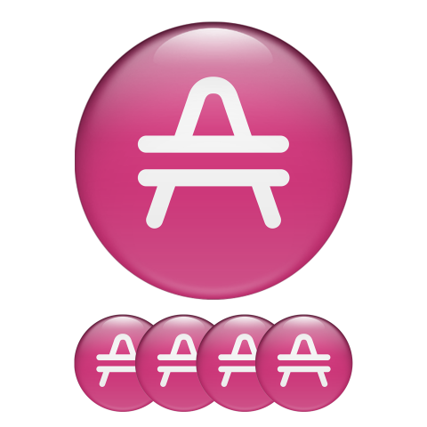 Amp Crypto Silicone Stickers Red Logo