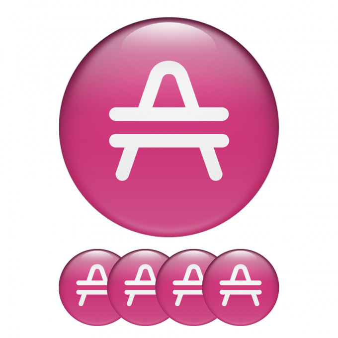 Amp Crypto Silicone Stickers Red Logo