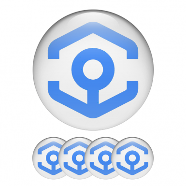 Ankr Crypto Silicone Stickers White Blue