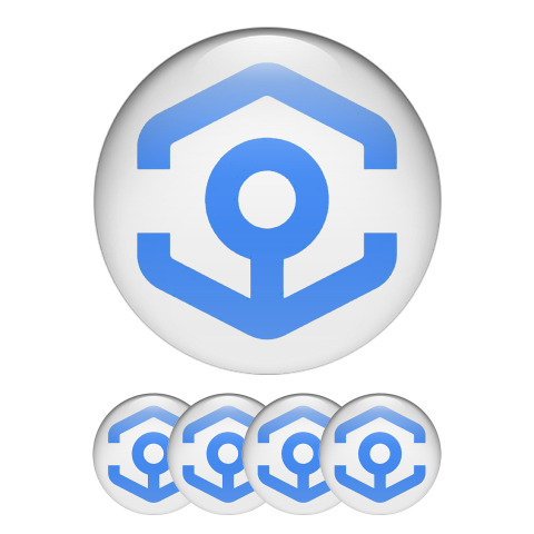 Ankr Crypto Silicone Stickers White Blue