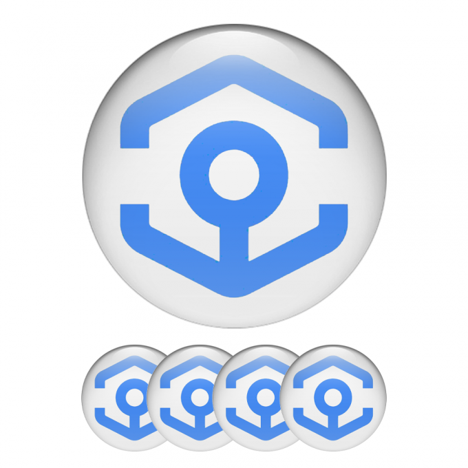 Ankr Crypto Silicone Stickers White Blue