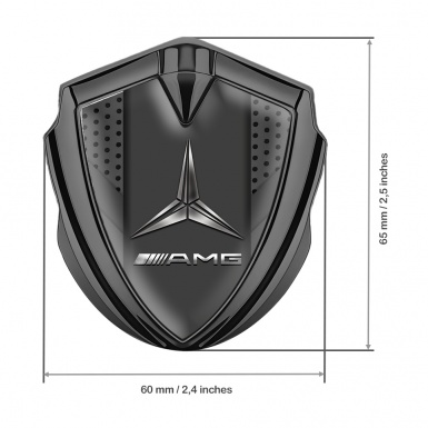 Mercedes AMG Fender Emblem Badge Graphite Dark Grate Grey Elements