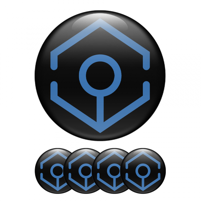 Ankr Crypto Domed Stickers Black Blue