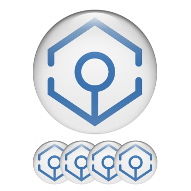 Ankr Crypto Domed Stickers White Blue