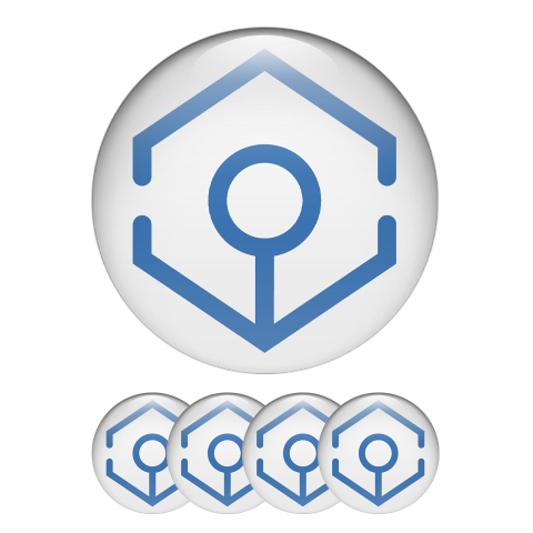 Ankr Crypto Domed Stickers White Blue
