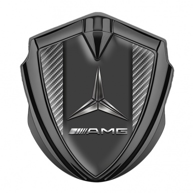 Mercedes AMG Bodyside Domed Emblem Graphite Carbon Light Metallic Logo