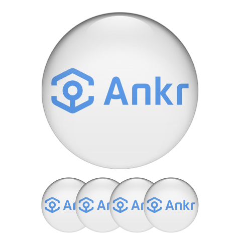 Ankr Crypto 3D Silicone Stickers White Blue