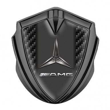 Mercedes AMG Metal Emblem Self Adhesive Graphite Dark Carbon Version