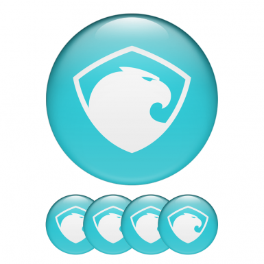 Aragon Crypto Silicone Stickers Light Blue