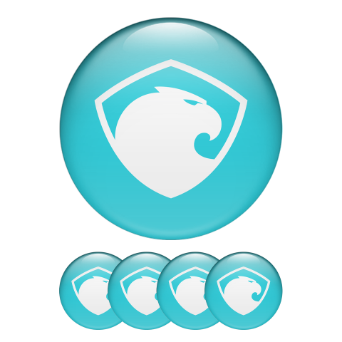 Aragon Crypto Silicone Stickers Light Blue