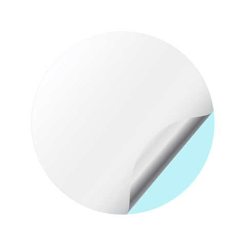 Aragon Crypto Silicone Stickers Light Blue