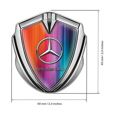 Mercedes Benz Bodyside Badge Self Adhesive Silver Color Gradient Base