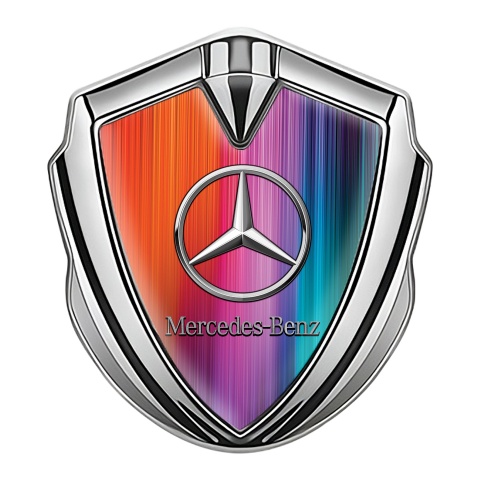 Mercedes Benz Bodyside Badge Self Adhesive Silver Color Gradient Base