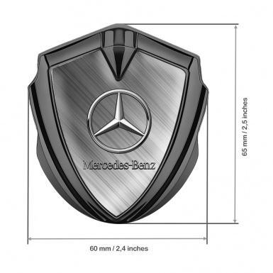Mercedes Benz Tuning Emblem Self Adhesive Graphite Brushed Metal Version