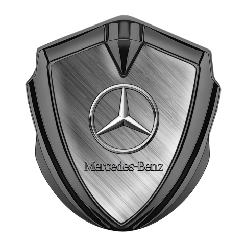 Mercedes Benz Tuning Emblem Self Adhesive Graphite Brushed Metal Version