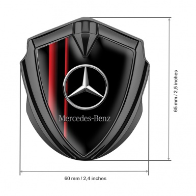 Mercedes Benz Self Adhesive Bodyside Emblem Graphite Black Red Sport Line