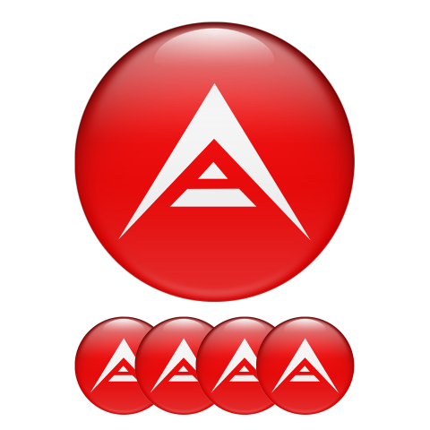 Ark Crypto Silicone Stickers Red