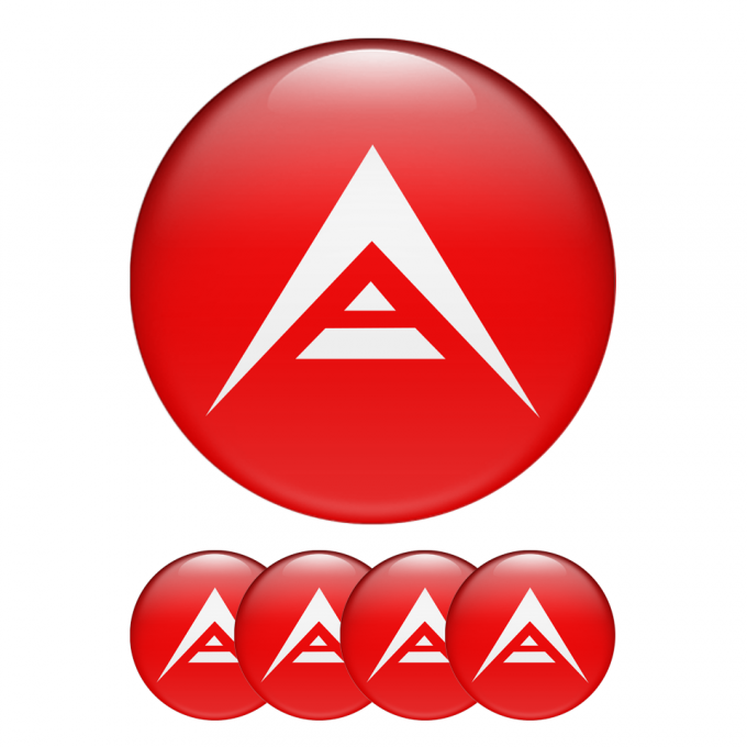 Ark Crypto Silicone Stickers Red