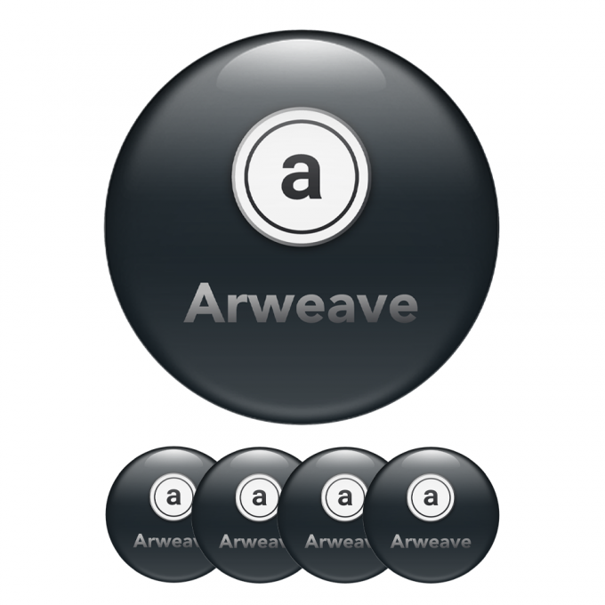 Arweave Crypto Currencies Stickers Silicone AR Black
